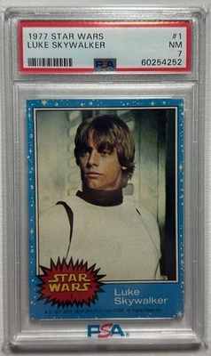 1977 Topps Star Wars #1 Luke Skywalker  - PSA 7 - Image 1 of 2