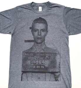 DAVID BOWIE MUGSHOT T-SHIRT $25 SIZE S - 3XL FREE SHIP GLAM ROCK OUTLAW NEW TEE - Picture 1 of 2