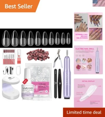 Elegant Almond Gel Nail Kit - All Essentials for Quick Happy Manicures at Home - Image 1 of 4