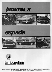 1973 Lamborghini Jarama S & Espada Original Ad - Picture 1 of 1