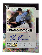 💥 2021 Panini Contenders Drew Rasmussen MLB Rays Diamond Ticket SSP Auto RC /15
