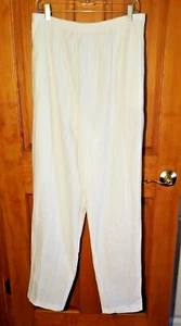 Lane Bryant Ladies Pants Size 26 White NWT Crinkle - Picture 1 of 9