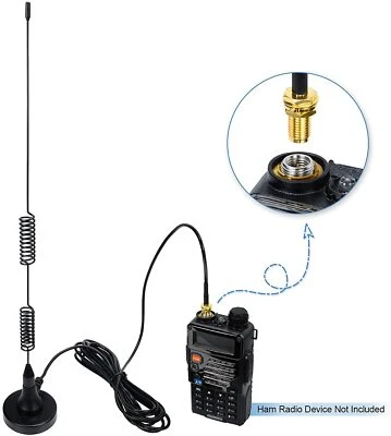 Antena de doble banda VHF UHF SMA para radioaficionado baoFeng UV-82 BF-888S walkie talkie Foto 1 de 4