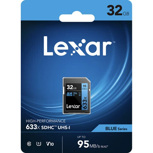 Lexar Professional 32GB  SD Memory Card 633x 95MB/s SDHC UHS-1 Class 10 - Image 1 of 1