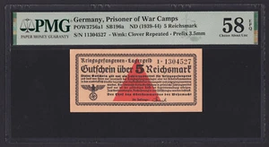 Germany - Prisoner of War Camps 5 Reichsmark 1939 - 1944, PMG 58, UNC - Picture 1 of 2