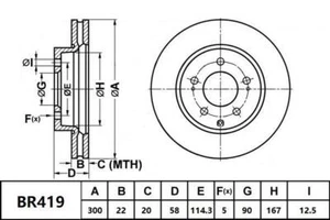 Bendix Ultimate Rear Brake Rotor for Mitsubishi Lancer CJ, CP, CH, CG, CP9A, CT9 - Picture 1 of 2