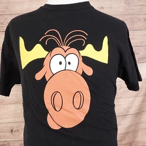 VINTAGE TACO BELL ROCK & BULLWINKLE 1993 SINGLE STITCH USA MADE T-SHIRT SZ L - Picture 1 of 8