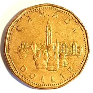 Kanadische 1 Dollar Münze (Loonie) -1867- 1992 Gedenkmünze Parlament   - Bild 1 von 3