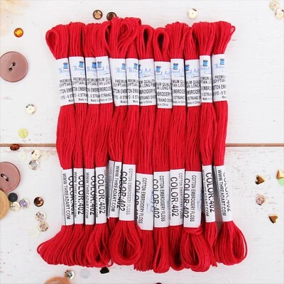 Box of 12 Premium Cotton Embroidery Floss in 50 Colors - Hand Embroidery Thread - Image 1 of 4