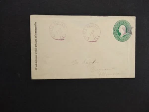 Illinois: Little Indian 1879 Cover, Magenta CDS and Star Cancel, DPO Cass Co - Picture 1 of 2