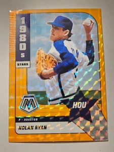 Nolan Ryan - 2022 Panini Mosaic '80s Mosaic Reactive Orange Insert Card - Picture 1 of 2