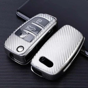 Soft TPU Remote Key Cover Case Fob Touch For Audi A1 A3 A4 A5 Q7 A6 C5 C6 SILVER - Picture 1 of 5