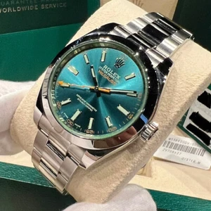Rolex Milgauss 40mm Stainless Steel Blue Dial Oyster 116400GV Box & Papers MINT! - Picture 1 of 17