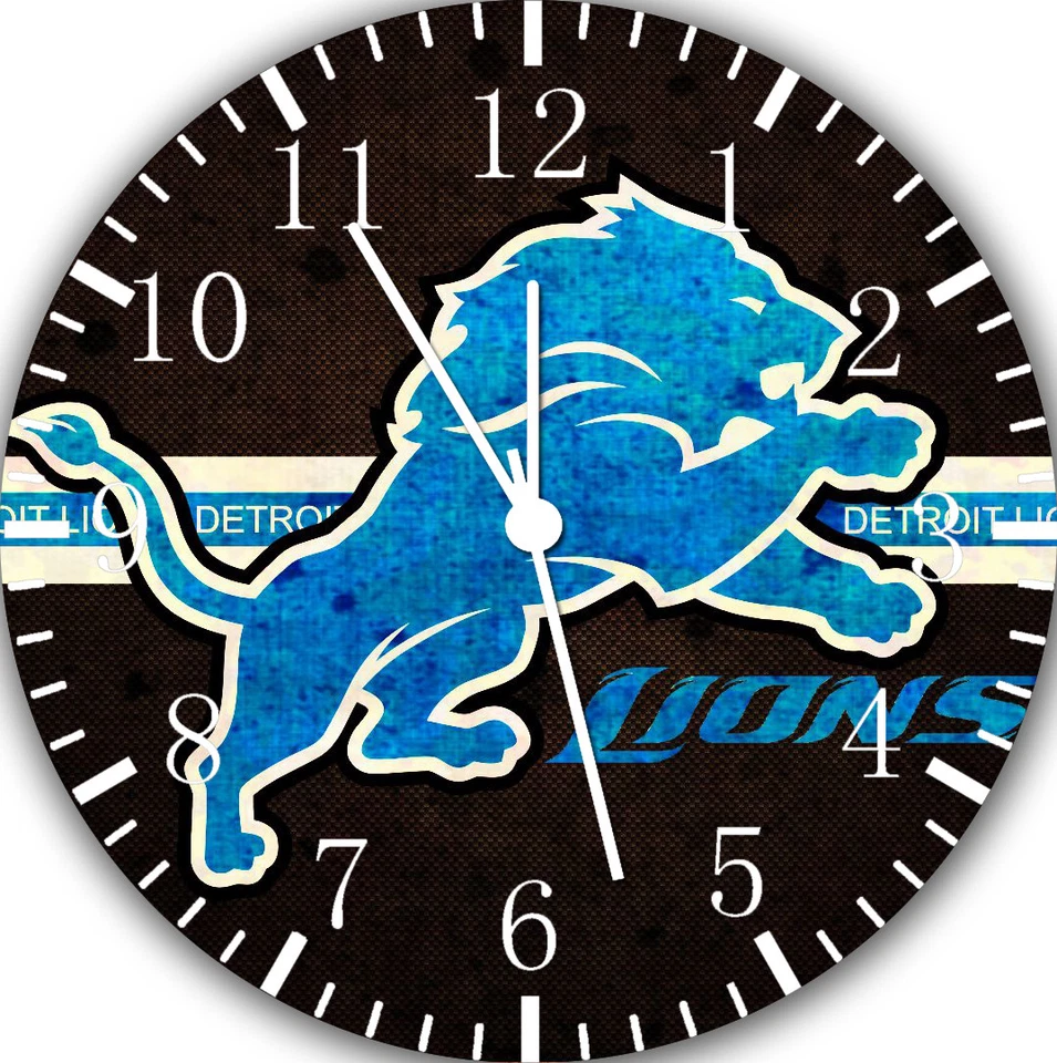 Detroit Lions Frameless Borderless Wall Clock Nice For Gifts or Decor E434