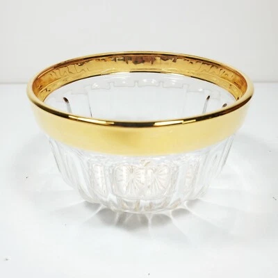 Prato de Nozes Mikasa Candy Bowl Home Beautiful com Borda Dourada e Vidro Transparente  - Imagem 1 de 4