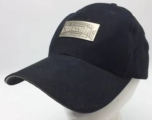 Caterpillar Machines Black Metal Patch Ball Cap Hat Strapback Curved Bill Taiwan - Picture 1 of 10