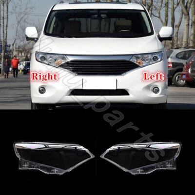 A Pair Front Headlight Lens Shell +Sealant Glue For Nissan Quest 2011-2019 - Imagem 1 de 4