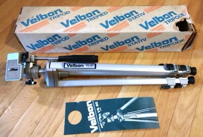 VELBON VE-3C Professional Aluminum Tripod 22"-60" Silver Camera Video Adjustable - Image 1 of 4