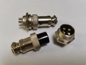 10 pcs XLR 4Pin Audio Cable Connector 16mm Panel Chassis Mount Kit 47mm Long New - Picture 1 of 4