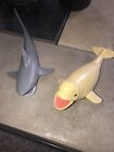 2001 K &amp; M Beluga Whale Figure Figurine Ocean Animal Sea Toy Plamobil Shark Lot