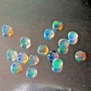 10pcs Natural Fire Opal Stones 3mm AAA Play of Red & Blue Iridescent Fire Opal - Picture 1 of 5