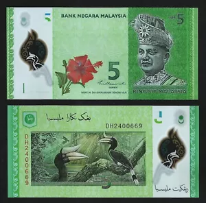 Malaysia 5 Ringgit 2011 2021, UNC, Polymer, P-52c - Picture 1 of 3