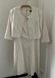Daniel Hechter Kleid / Etuikleid mit Jacke / Bolero cremefarben Gr. 36 * wie neu - Bild 1 von 6