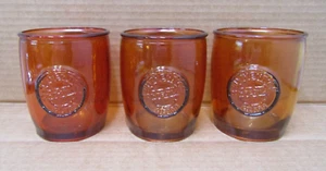 100 % Authentische San Miguel Orange Recycelte Trinkgläser 3er Set 12 Unzen - Bild 1 von 7