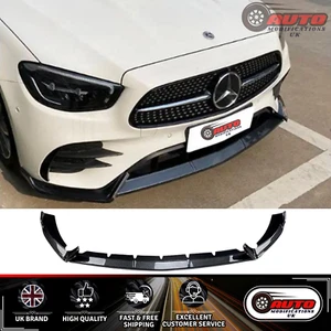 Mercedes E Klasse W213 E43 E53 AMG Line Front Splitter Spoiler Lippe Glanz Schwarz - Bild 1 von 8