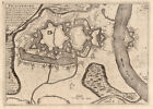 Philippsburg Befestigungsgrundriß Original Gravure sur Cuivre De Fer 1705