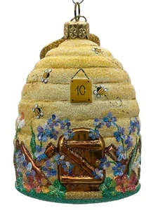 Patricia Breen Chelsea Beeskep Bees Flowers Spring Holiday Christmas Ornament - Picture 1 of 10