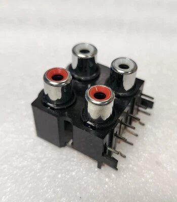 Vestax VMC-004 XLU RCA Jack Block - 4 RCA 12 solder pin type, PMC and PCV mixers