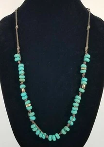 J.Crew Women's Faux turq White hammered Pearl navy String Necklace NIP $59 - Picture 1 of 1