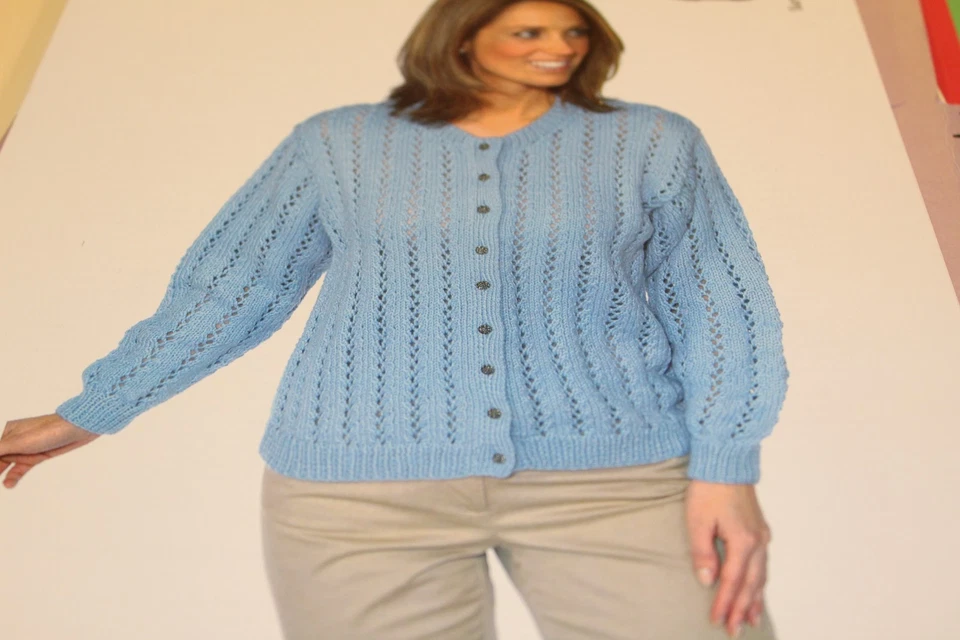 Plymouth Knitting Pattern N013 Lace Cardigan 36-42 Suri Merino - Image 1 of 1