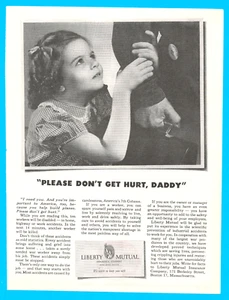 1945 Don't hurt Daddy little girl WWII print ad so sad war military soldier - Picture 1 of 3