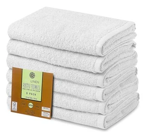 White Cotton Bath Towel 22x44 Inches - Premium Quality Soft and Absorbent Tow... - Picture 1 of 6