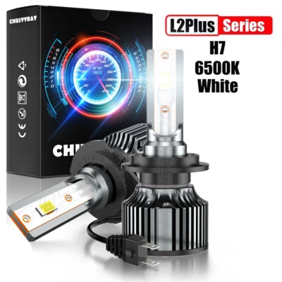 2x H7 Super Bright LED Headlight Bulbs 16000LM Kit High Low Beam 6500K White - Image 1 of 4