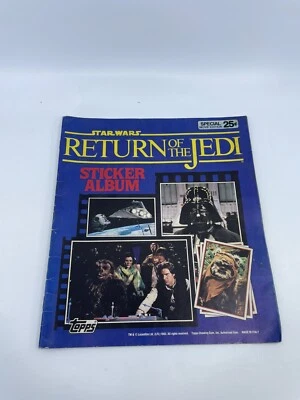 1983 Topps Panini Star Wars Return of the Jedi Sticker Album Used Book Vintage - Image 1 of 4