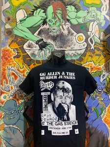 Camisa GG Allin & The Murder Junkies "Final Show Flyer Black" Antiseen Meatmen - Imagen 1 de 1
