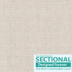 Sectional Seashell Solid Poly Linen Storage Seat Cover - Floor Model - Picture 1 of 2