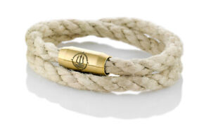 Seemannsgarn _ Maritimes Segeltau Armband "Amrum" hanf-farben 6mm