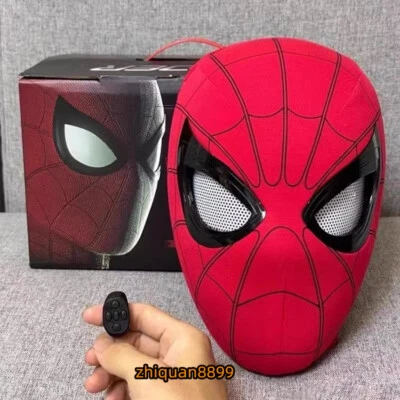 1:1 Spider Man Full Mask Headcover Eyes Movable Electric Remote Control Helmet - Image 1 of 4