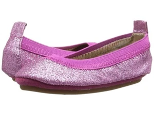 Yosi Samra 244282 Toddler Girls Sammie Glitter Ballet Flat Fuchsia Size 5C - Picture 1 of 7