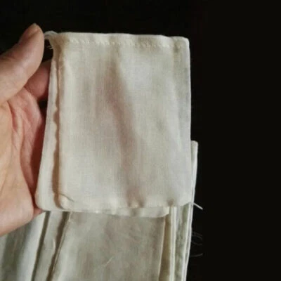 1000 PCS 3x4in Cotton Muslin Drawstring Reusable Bags Pack Bath Soap Herbs Tea - Image 1 of 4