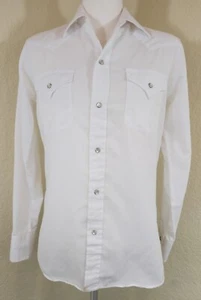 Ely Cattleman Western Pearl Snap Shirt Size S (14) Long Sleeve White - Picture 1 of 13