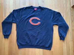 VTG 90s Made in USA Chicago Bears Crewneck Sweatshirt XXLarge Navy Embroidered - Bild 1 von 3