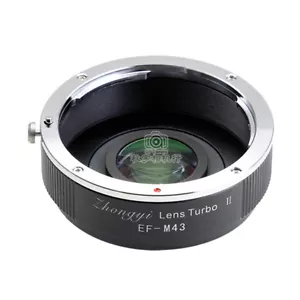 Adattatore obiettivo turbo II versione aggiornata per obiettivo Canon EOS EF a M4/3 OM-D BMPCC - Foto 1 di 3