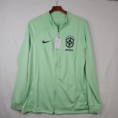 Nike Dri-Fit Brazil Strike Soccer Track Jacket Green DX1950-390 Men's Size Large - Image 1 of 4