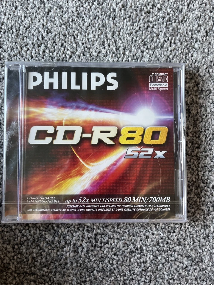 Philips CD-R 700mb 80 Minutes 52x Certified Speed Brand New and Sealed - Image 1 of 1