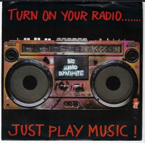 BIG AUDIO DYNAMITE JUST PLAY MUSIC WLP PROMO  7" W/ PIC SLEEVE VG+/VINYL NM - Picture 1 of 3